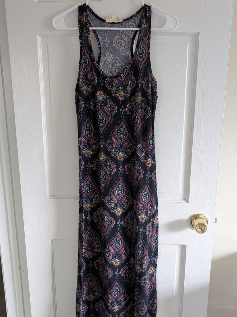 95🖤 Pink Rose Racerback Maxi Dress — Size Small 🖤